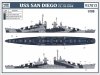 Vee Hobby V57012 USS San Diego CL-53 1944 1/700